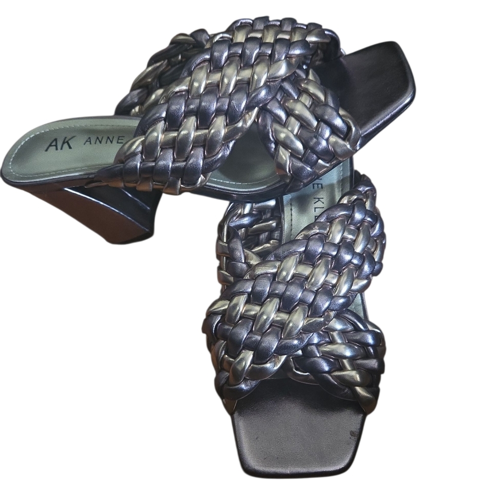Anne Klein Metallic Braided Sandals